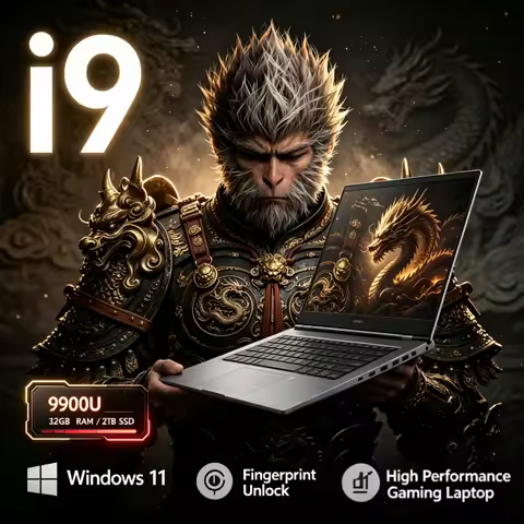 15.6 Inch 4K HD Gaming Laptop Intel Core i9-9900 Windows 11 16GB RAM 1TB SSD Ultra Thin Portable Bus