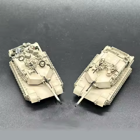 1PC 1/144 Scale Abrams Main Battle Tank Finished Model Resin Combat Vehicle Miniature Wargame Parts 