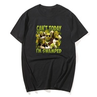Vintage Can't Today I'm Swamped Funny Meme T Shirts Men's Fashion Clothing Short Sleeve T-Shirt Y2k 