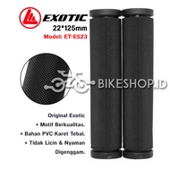 Handfat Hand Grip EXOTIC Sarung Stang Sepeda BMX Lipat MTB Mini Dan Lain-Lain Karet Tebal Hitam | High Quality