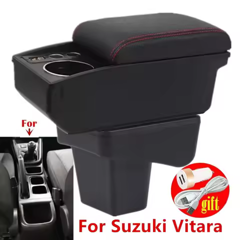 Car central armrest box For Suzuki Vitara Armrest box For Suzuki Vitara Car Armrest Storage Box Cup 