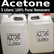 100% PURE ACETONE. 5 Liters Acetone Remover, For Pigment, Acrylic Strip Off, Gel, Sticker remover