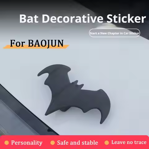 For Baojun 310 330 360 510 530 560 610 730 Rs-3 Rc-5 Rm-5 Genuine 3D Bat Stereo Car Sticker Hatchbac