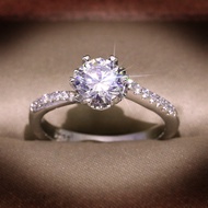 Womens 18K White Gold Plated 1CT Moissanite Engagement Wedding Band Ring Gift size 4-9