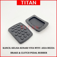 [1pc] PERODUA KANCIL KENARI KELISA MYVI VIVA AXIA BEZZA ALZA CLUTCH & BRAKE PEDAL RUBBER PAD MANUAL