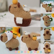 CRAFTML Crochet Stuffed Animal Kit, DIY Set Beginner Capybara DIY Crochet Kit, with Crochet Hooks Gu