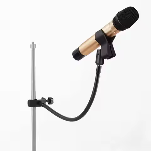 Clip Clamp Bracket Microphone Holder Stand Replacement Holder with Heavy Duty Desk Mic Stand Microph