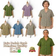 Baju Kedah Opah/Baju Bunga Nenek/Baju Ibu/Aunty Blouse/Grandma Blouse/Women Flower Blouse Traditiona