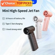 JisuLife Handheld Fan Life 9 Mini Jet Fan Portable 5000mAh 5 speeds Strong wind Pocket for Ourdoor c