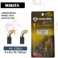 MAKITA CARBON BRUSH CB-51/ HAILING CB51 for Trimmer, Angle Drill, Speed Drill, Planer, Jigsaw, Mixer