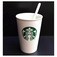 Starbucks Fine Porcelain Double Layer Coffee Mug with Spoon