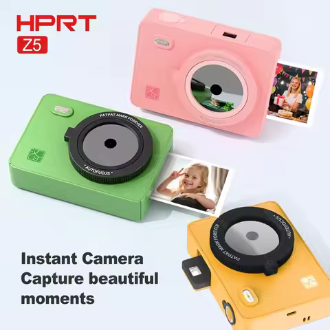 HPRT Instax Z5S Portable Instant Print Camera Color Photo Printer Two-in-one, or 2x3'' Dye Sub Media