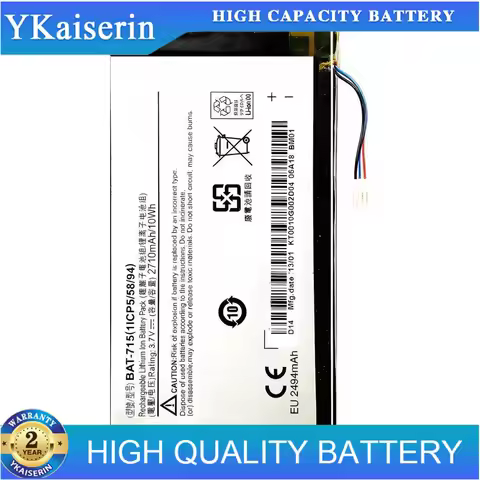 Tablet Battery For Acer Iconia Tab B1 B1-A71 B1-710 3Lines Version Bat-715 High-Capacity Premium Rep