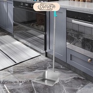LOVIVER Dustpan Metal Dust Pan Upright Dustpan Stand Up Dustpan for Kitchen Restaurants Desktop
