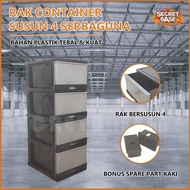 LACI CONTAINER SUSUN 4 - Laci Plastik Susun / Lemari Pakaian / Kabinet