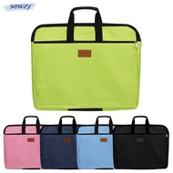 SEWZY File Folder Zipper Canvas Big Capacity Durable Waterproof Double Layers