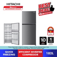 HITACHI 5 star Inverter Fridge 2 Door (182L) Refridgerator/ Peti Sejuk HRTN5198MXMY