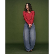 AMR DE SAISON (AIMER)-Slim Knitted Longsleeve Polo Cardigan Long Sleeves Cardigan Woman Knitwear Wom