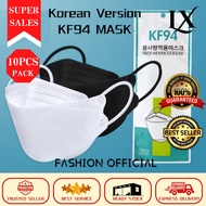 【FAST SHIP】10pcs Bundle Pack KF94 3D Fish Mouth Face Mask Disposable Earloop 4play Mask