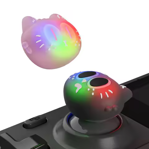PlayVital Cute Illuminated LED Thumbstick Grips for Steam Deck OLED & LCD, Joystick Caps Thumb Grips