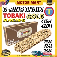 TOBAKI 428/415 ORING  CHAIN CHAN 415/428 ORING TOBAKI RACING TOBAKI RANTAI GOLD TOBAKI RANTAI ORING 