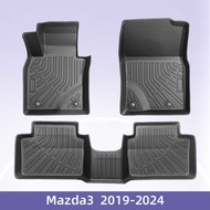 Suitable for Mazda 3Mazda3 Fuel 2019-2024 3D All-Weather Material TPE Foot Pad Trunk Pad