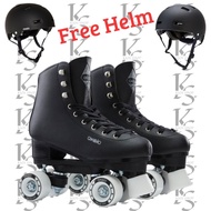 Quad Skate Roller Skates for Kids & Adults - Black
