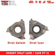 Insert Bubut 16ER 16IR Untuk Membuat Drat Pipa Drat Inchi PT11