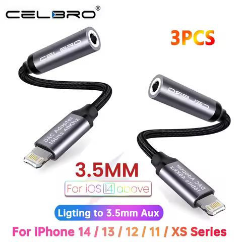 For Iphone Headset Adapter 3 5 MM Lightning Cat L To 3.5mm Jack Aux Audio Cable Audifonos Para For I