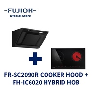 FUJIOH FR-SC2090R Made-in-Japan Inclined Cooker Hood (Recycling) and FH-IC6020 Induction &amp; Ceramic Hybrid Hob