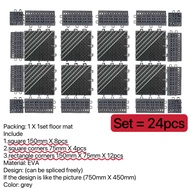 Heavy duty rubber mat for gym carwash floor matting grid tiles matting garage flooring non slip floo