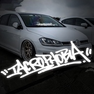 [P-A579] hellaflush Reflective Sticker IACROPHOBIA hellaflush Trendy Sticker Front Gear Sticker Rear