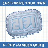 [ READ DESCRIPTION ] CUSTOM name BOARD UCHIWA KPOP FAN KIT CONCERT name sign name BOARD newjeans nct