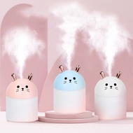 Air Humidifier Household Ultrasonic Cute Car Mist Maker with Colorful Night Cat USB Lamps Bedroom Office Spray Fragrance