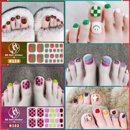 H101-150 3D Toenail Sticker Grid stripe Cartoon Gold Foil Geometric Fashion DIY Waterproof Nail Art 