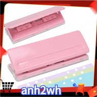 Adjustable 6-Hole Punch - Metal Hole Puncher for A4/A5/A6, 6-Ring Binder Puncher, Non-Slip Base, wit