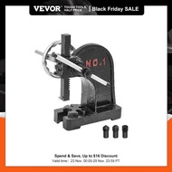 VEVOR Heavy Duty Arbor Press 1 Ton Ratchet Leverage Arbor Press with Handwheel Manual Desktop Metal 