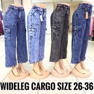 Acid wash cargo six pocket women jeans. SUPER STRACHABLE METARIALS JEANS SIX POCKET LONG PANTS