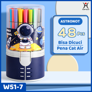 Aimilo Spidol Warna Warni 1 Set Hexagonal Watercolor Marker Pen 12/24 Warna