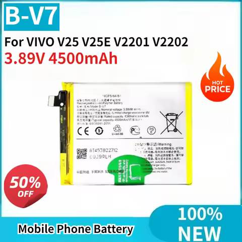 High Quality New B-V7 Replaceable Battery 3.89V 4500mAh for VIVO V25 V25E V2201 V2202 Mobile Phone