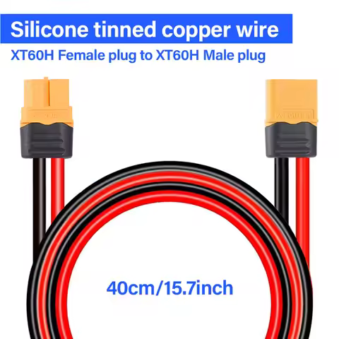 14AWG XT60H Female Plug To XT60H Male Plug Extension Cable Lead Adapter Connector With 400mm Wire 14