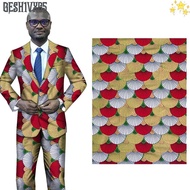 GESH1VX65 - 1 Yard Cotton Ankara Wax Print Fabric with Gold Foil Shimmer for Dresses & Accessories
