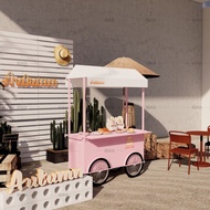 Market stall cart, night market snack cart, mobile float