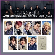 YT3 8PCS/Set ATEEZ LOMO Card 13th Mini Album GOLDEN HOUR: Part. 4 Postcards Collection Star Peripher