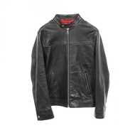 【二手】Gucci GUCCI 男士單排扣黑色皮質機車夾克