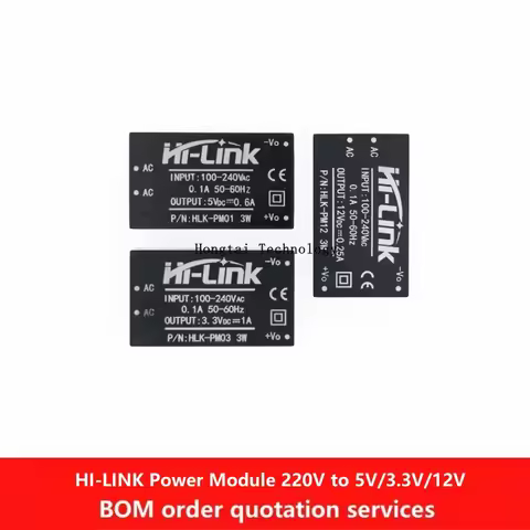 HLK-PM01 HLK-PM03 HLK-PM12 AC-DC 220V to 5V/3.3V/12V Intelligent Power Isolation Switch Module HLK-5
