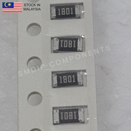 10PCS Taiwan-Grade 1.8k ±1%, 1206 SMD Resistor (1801)