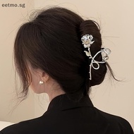 [eetmo] Vintage Style Love Rose Large Metal Pan Hair Grab Clip Female Back Of Head Shark Clip Headdr