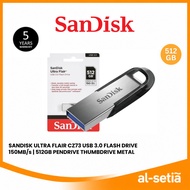 SanDisk ULTRA FLAIR CZ73 USB 3.0 FLASH DRIVE 512GB THUMBDRIVE / PENDRIVE / FLASHDRIVE - 512GB