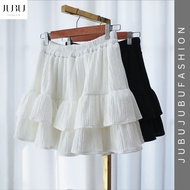 Toffy Skirt Pants กระโปรงกางเกงผ้าทอฟฟี่ สาวอวบ เอวยางยืด เอวสูง เก็บพุง เอว30-48 นิ้ว #568